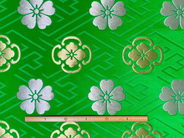 金襴　きんらん　織物　神楽衣装　紺