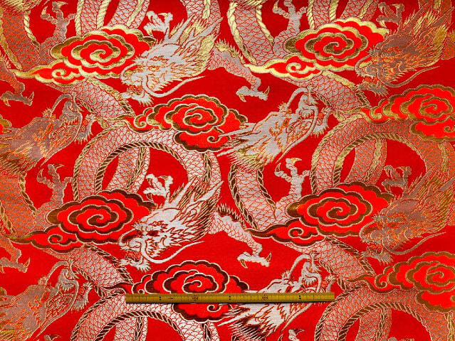金襴　きんらん　織物　神楽　衣装　龍　竜　鳳凰