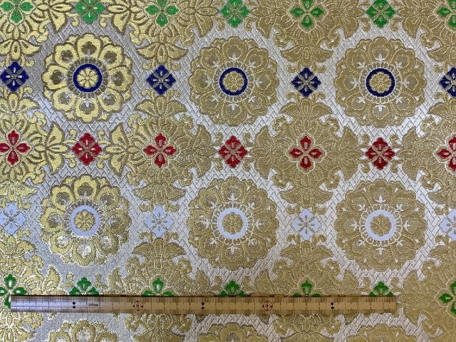 金襴　きんらん　織物　神楽衣装　白茶　広巾